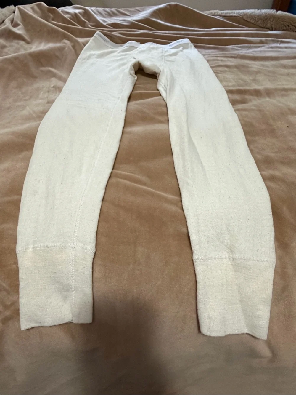 Northwest Passage Cream Thermal Washable Wool Long Johns Base Layer Men’s Medium